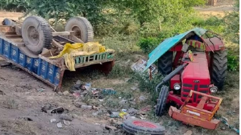 सड़क दुर्घटना- ट्रक ट्रैक्टर-ट्रॉली की टक्कर से 4 महिलाओं की
