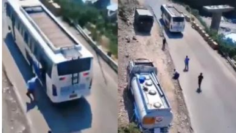 Bus brake fail - ਅਮਰਨਾਥ ਤੋਂ ਵਾ