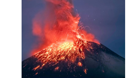 Volcano erupts in Indonesia- ਫ