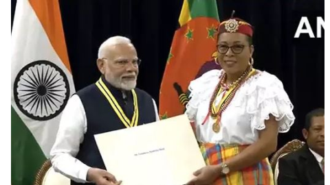 PM Modi ਨੂੰ ਮਿਲਿਆ Dominica Awa