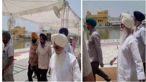 ਸੱਚਖੰਡ ਸ੍ਰੀ ਹਰਿਮੰਦਰ ਸਾਹਿਬ ਵਿਖੇ ਨਤਮਸਤਕ ਹੋਏ ਡੇਰਾ ਬਿਆਸ ਦੇ ਮੁਖੀ